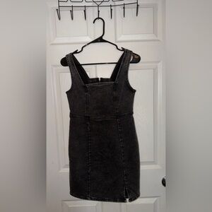 No Boundaries Charcoal Mini Dress